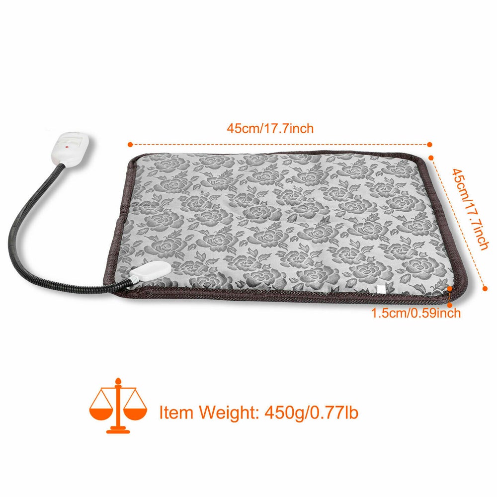 Pet heating bed pad dimensions and weight specifications diagram - Shopszara