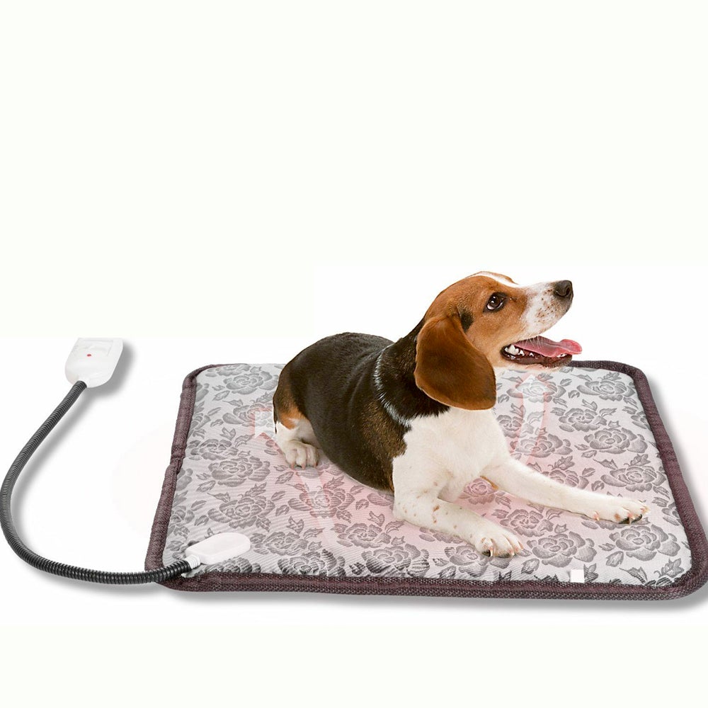 Beagle lying on self-heating waterproof pet bed pad with adjustable temperature - Shopszara